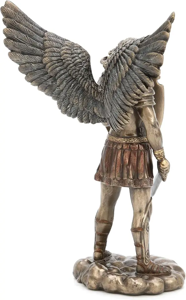 Archangel Saint Michael Resin Sculpture with Sword and Shield