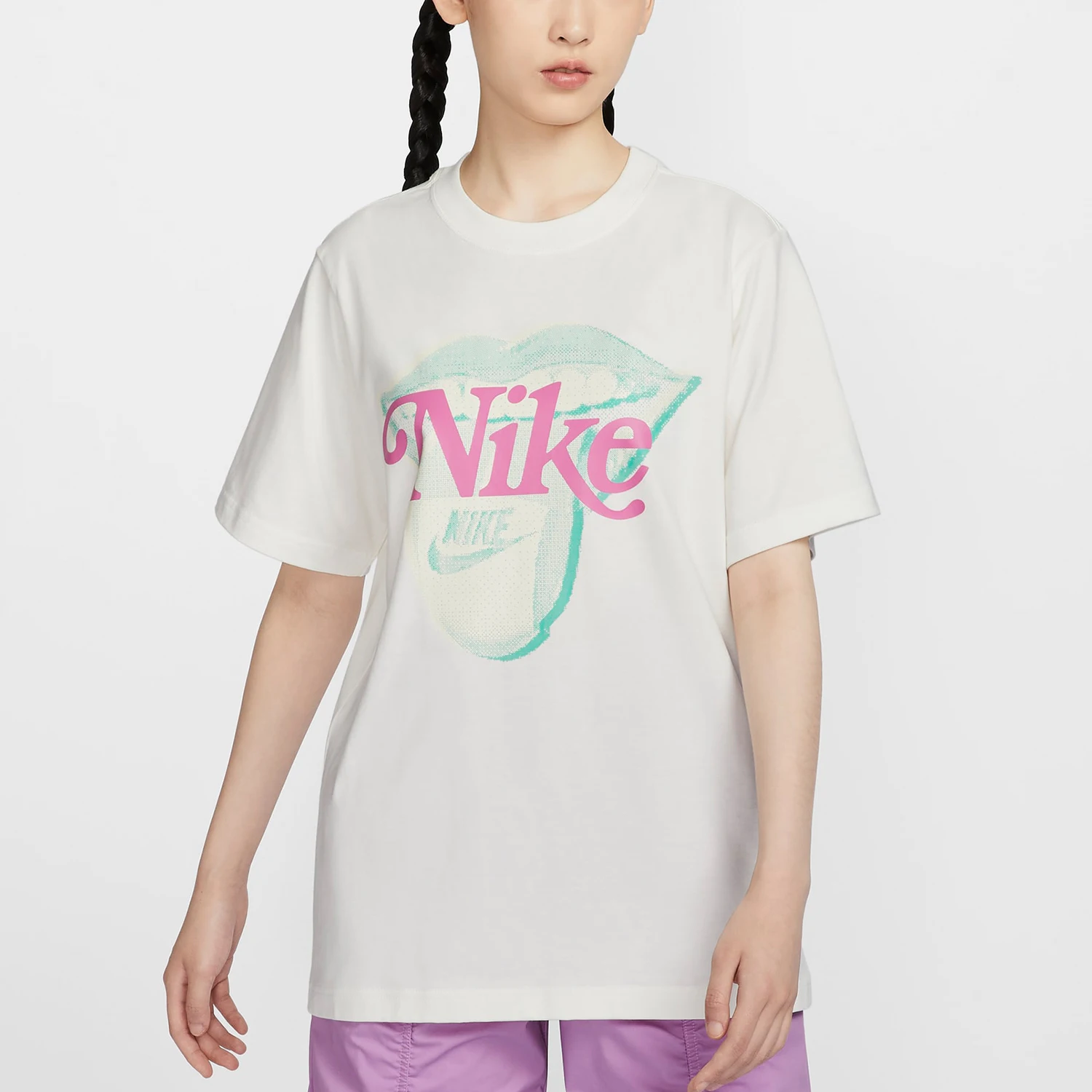 

Nike Official Authentic 2024, новая женская дышащая свободная футболка с круглым вырезом и короткими рукавами HM4594-133