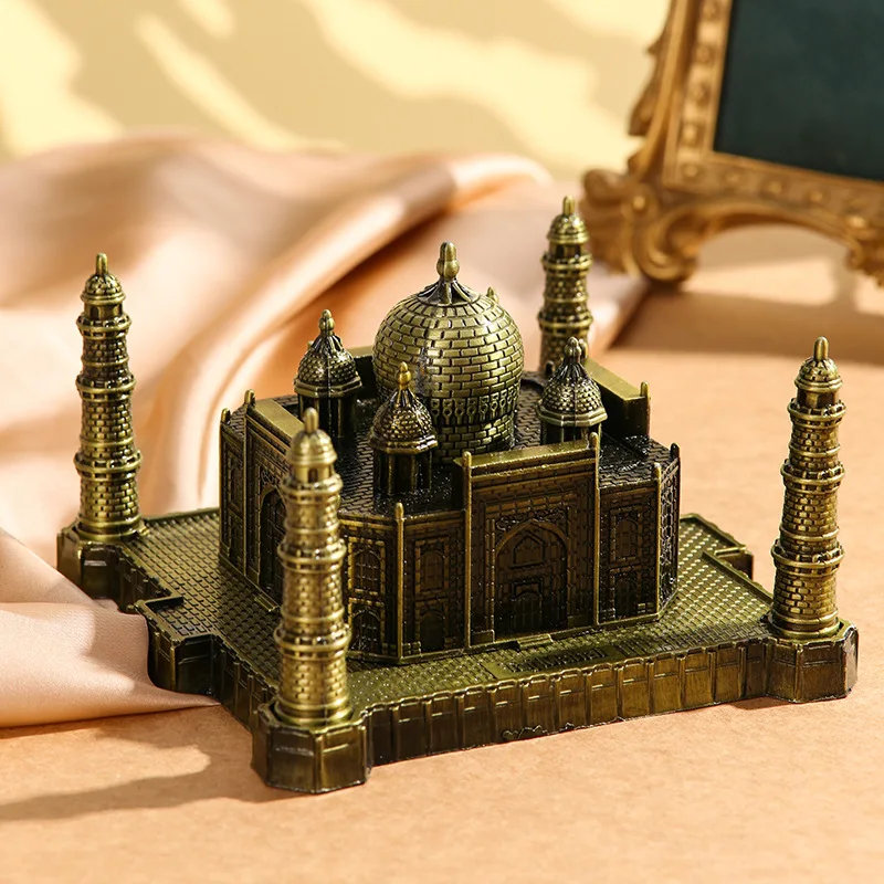 Taj Mahal Models Home Decorations and Ornaments India Travel Souvenirs Figurines Matal House Model Holiday Gifts