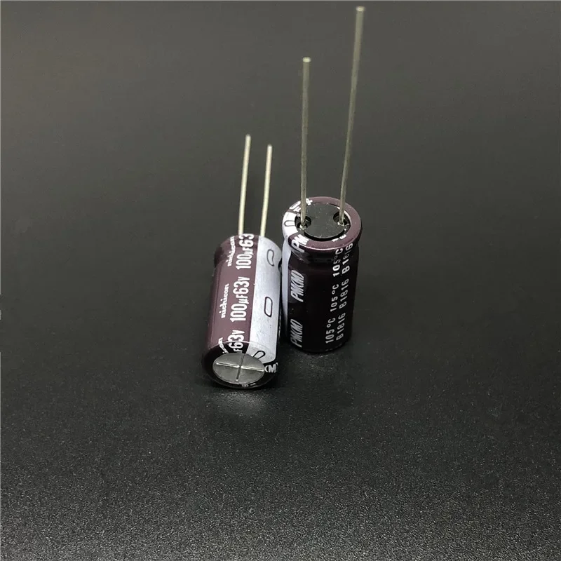 10pcs/100pcs 100uF 63V NICHICON PM Series 10x20mm 63V100uF Super Low Impedance Long Life Aluminum Electrolytic capacitor