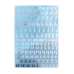 Glitter Letter Numbers Stickers Self-Adhesive Metal Stickers 26 Uppercase Letters Stickers DIY Decoration A-Z Stickers