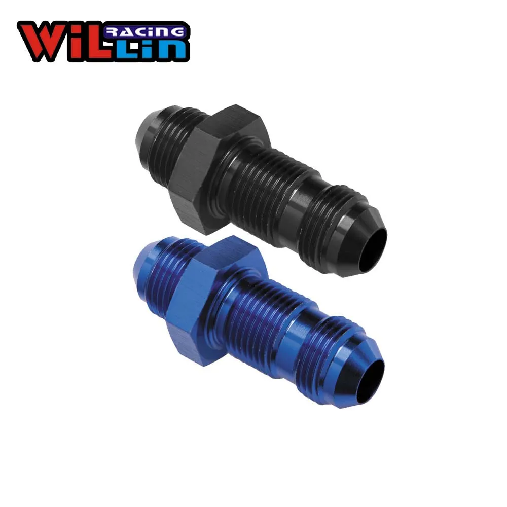 AN3 4 6 8 10 12AN ذكر مستقيم الكوع مضيئة الحاجز Adptors بأكسيد الألومنيوم المناسب محولات النفط اكسسوارات أزرق/أسود 832
