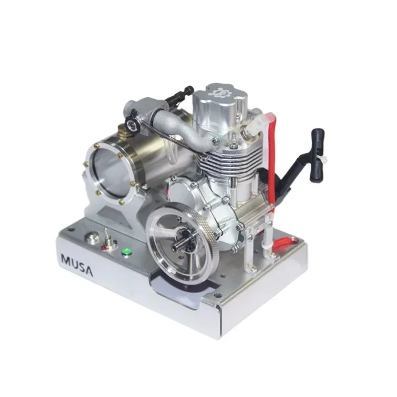 Single-cylinder Engine Metal Model 8 CC Four-stroke Petrol/methanol Engine Drive Toy Model Laboratory Teaching Aids Ornaments