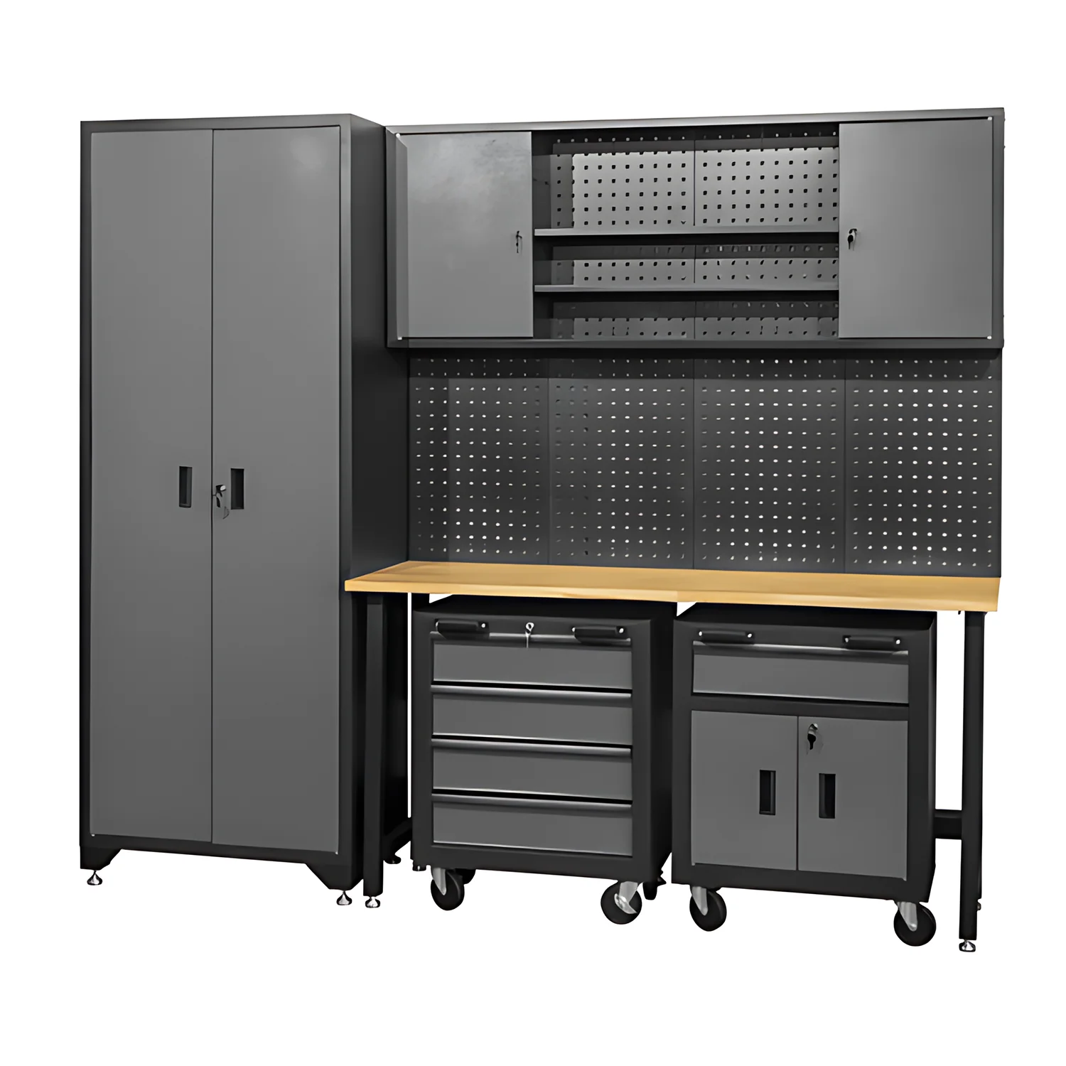 

Металлическая тележка для хранения инструментов в мастерской, усиленная, с замком, для гаражных шкафов