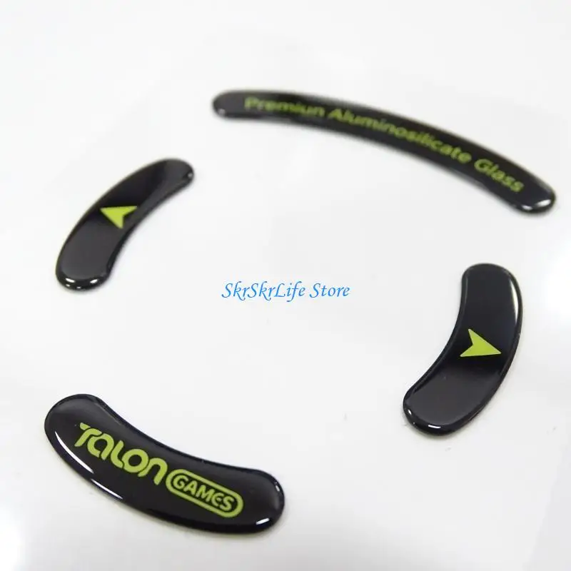 E65E曲線エッジタロンガームガラスマウスフィートパッドマウススケートGPROワイヤレスゲーミングマウスステッカー用アンチスリップマウスグライド