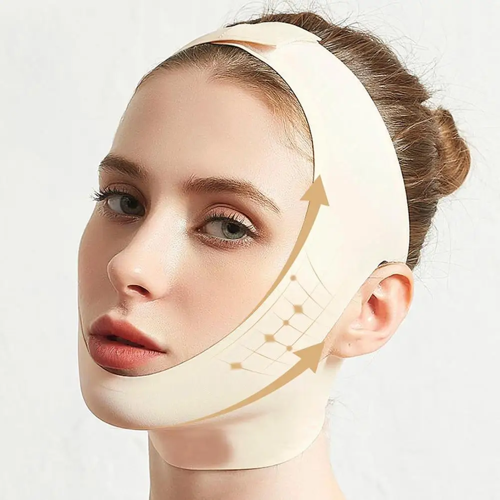 풀 커버리지 V페이스 밴드 페이셜 슬리밍 스트랩 홈케어 페이스 리프팅 마스크 페이셜 컨투어링 마스크 탄력있는 피부 관리 도구