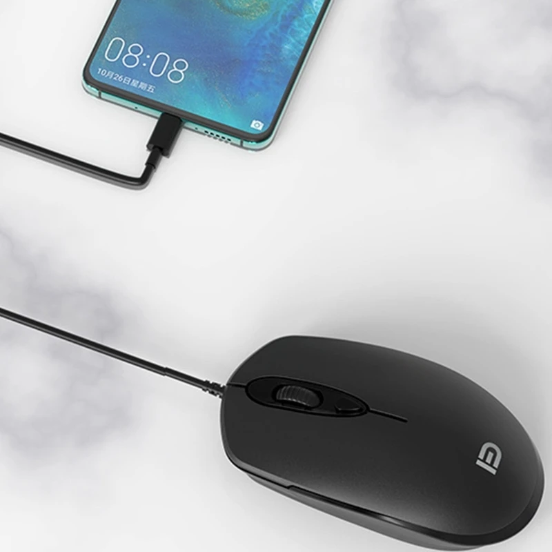 3700C Mouse Tipo C CordedUSB C Mouse para jogos Tipo-C Mouse ergonômico 2000DPI para laptops dispositivos USB tipo C