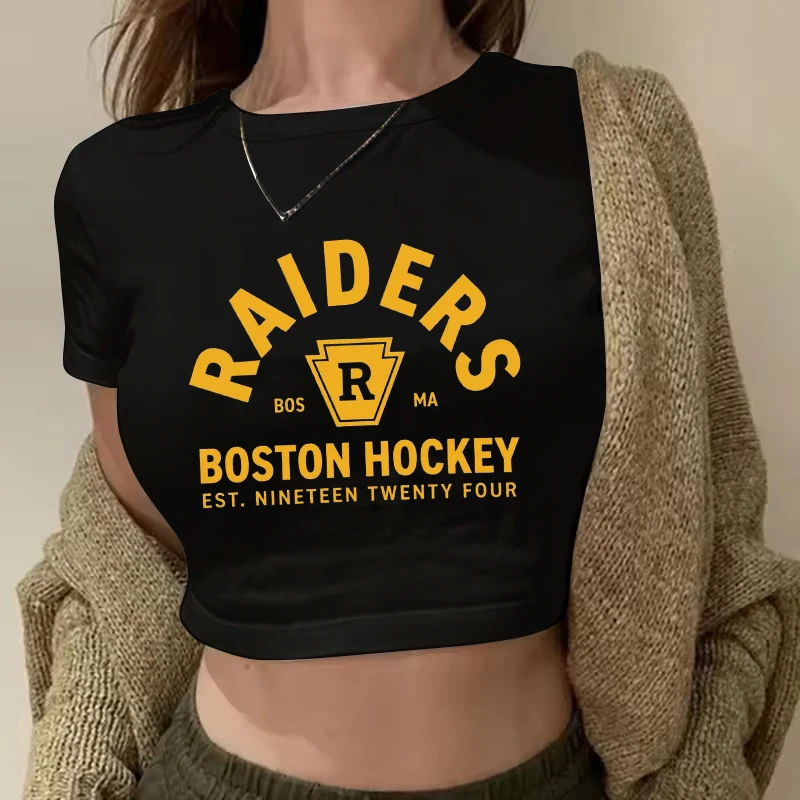 Heated Rivalry Print Pattern Crop Top Women's Sexy Crop Top T-shirt Gothic Retro T-shirt Women's Fashion Y2k T-shirt Clothes Gir