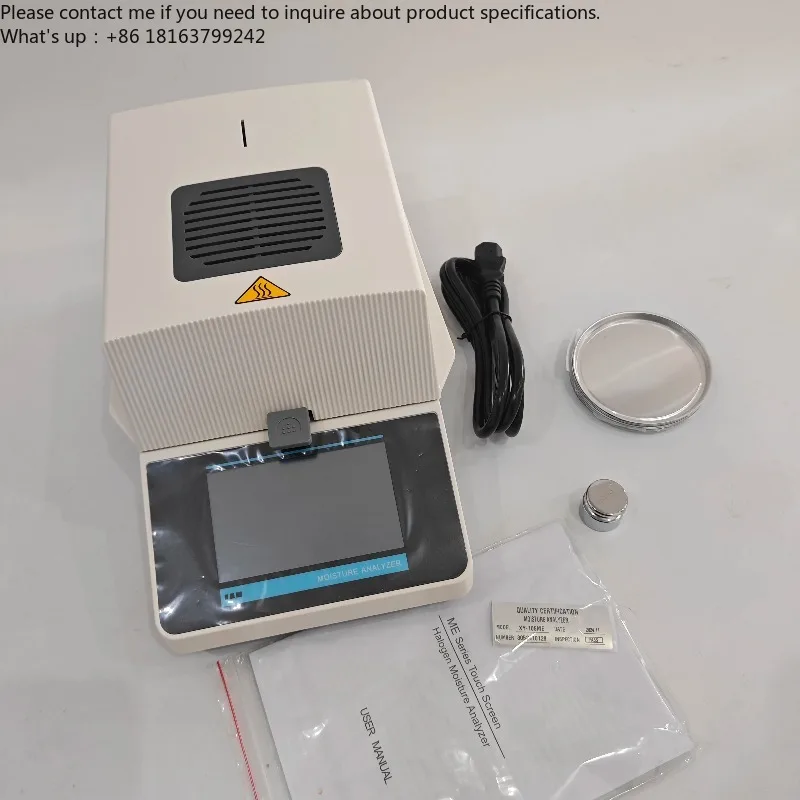 High Precision Touchscreen Halogen Moisture Ana lyzer 50g/100g 0.005g LOD Moisture Balance For Food Grain T ea Plastic Powder