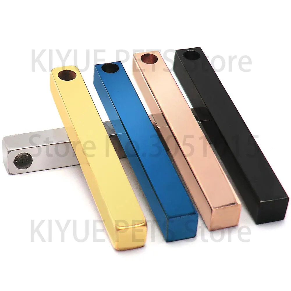 50Pcs Four-sided columns Stainless Steel keyring
