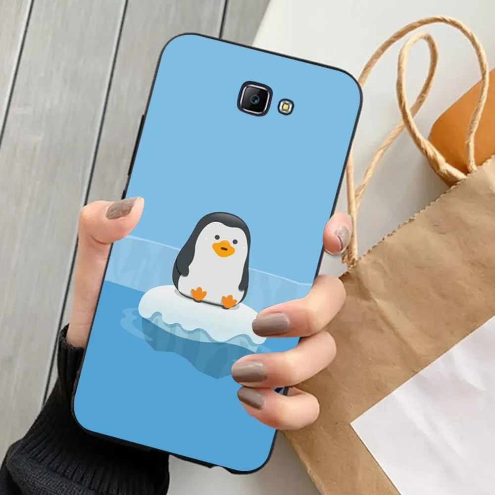 Custodia per telefono cartoon pinguino kawaii per Samsung J 7 plus 7core J7 neo J6 plus prime J6 J4 J5 Cover mobile