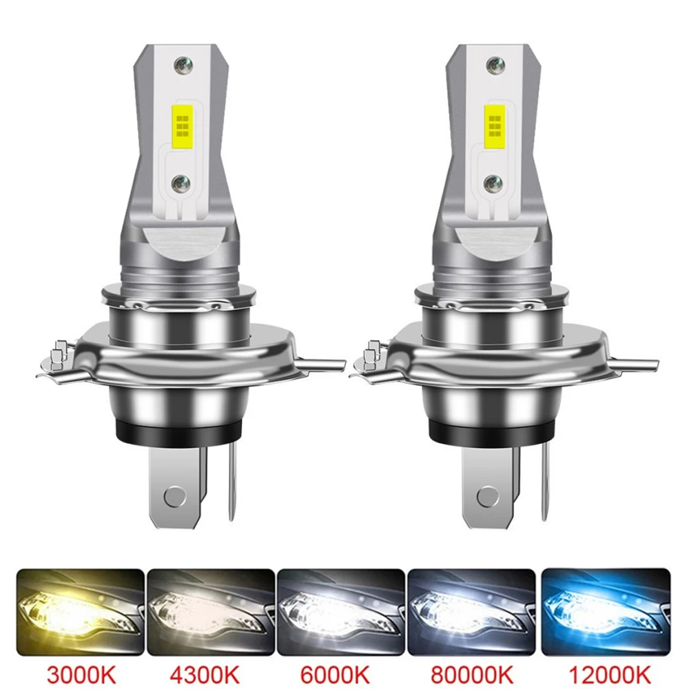 

2Pcs H7 H4 H1 H3 LED Bulbs 1:1 Size Light Mini Headlamp 6500K Super Bright Plug And Play Led Fog Lights Car Headlight Bulb