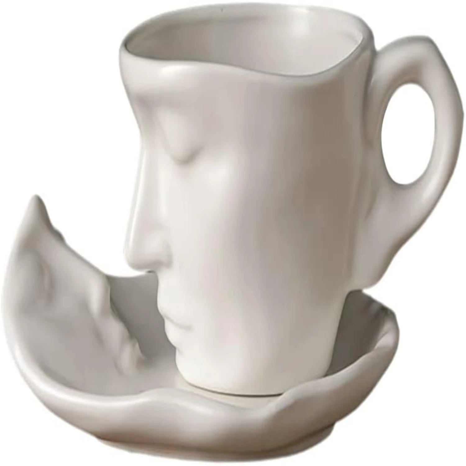 

Exquisite, stylish romantic latte cup set - Perfect for enjoying refreshing morning beverages! Durable coffee cup, saucer, and s