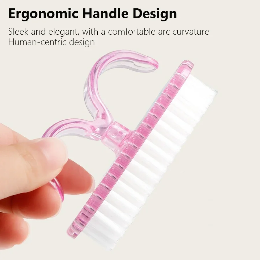 Brosse de nettoyage des ongles en acrylique multifonctionnelle, outil d'élimination de la poussière et de la poudre pour manucure professionnelle et Nail Art
