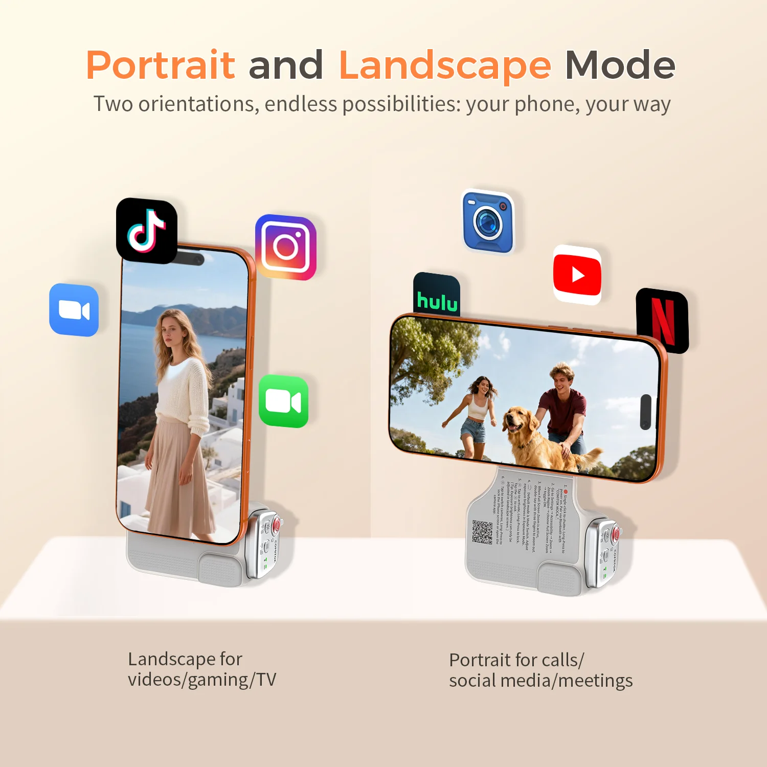 COMITOK MOCA ARCO iPhone Camera Grip with Mirror Series Removable Bluetooth Remote Control Ergonomic Thumb Rest Area Magsafe Compatible with IOS17/18/26 Fun Shot Magnetic Grip for Phone Compact for Travel Photography Vlogging view 8