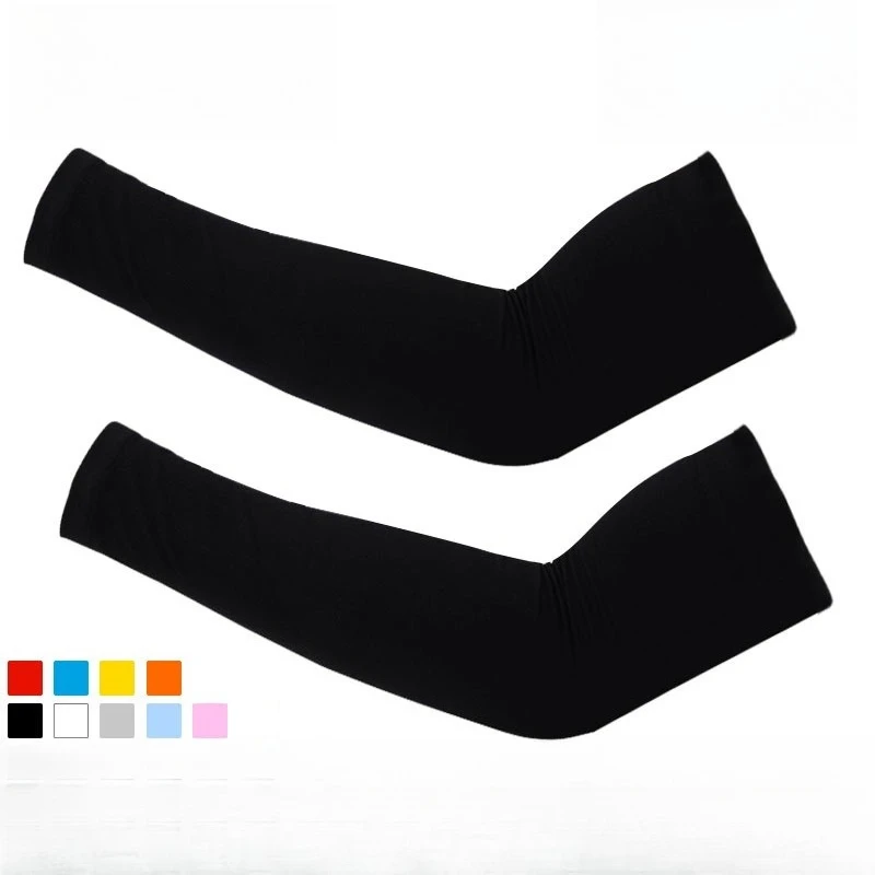 1 par de manguitos deportivos de compresión para baloncesto, calentador de brazos para ciclismo, protección UV para correr en verano, bandas de protección solar para voleibol