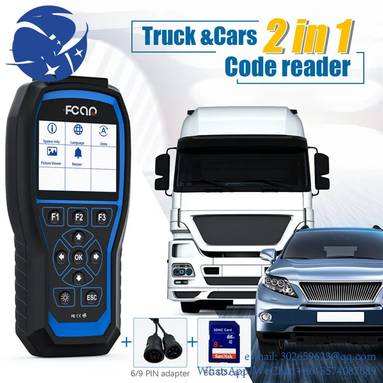 

yyhc Fcar F506 Pro Heavy Truck and Car 2 In 1 OBD2 Scanner For Bus Excavator Professional Diagnostic Tools