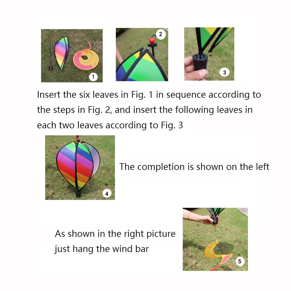 Revolving Colorful Garden Windmills Lawn Decorations Outdoor Hot Air Balloon Pinwheels Whirlygig  Wind Spinners - view 5