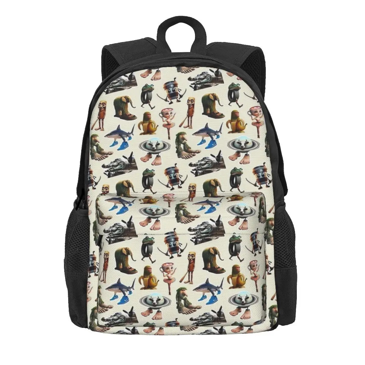 Italian Brainrot Tralalero Tralala Backpack Mochila Casual Student School Bag Computer Mochila Boys Girls Travel Shoulder Bag