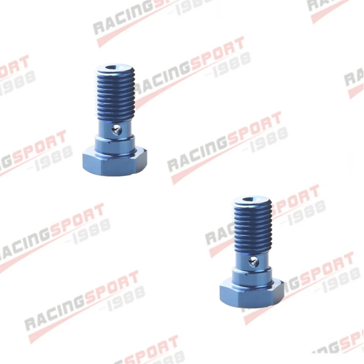 

2PCS Banjo Bolt 7/16-24 Banjo Bolt Aluminium Brake Fuel Fitting Blue/Black