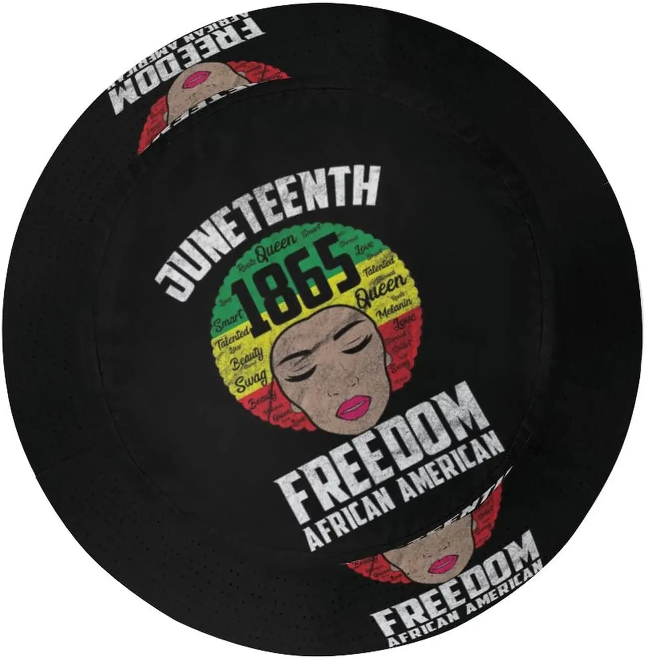 Adult Juneteenth is My Independence Day Men's Women's Bucket Hat Summer Vacation Travel Beach Sun Hat Packable Lightweight Outdo