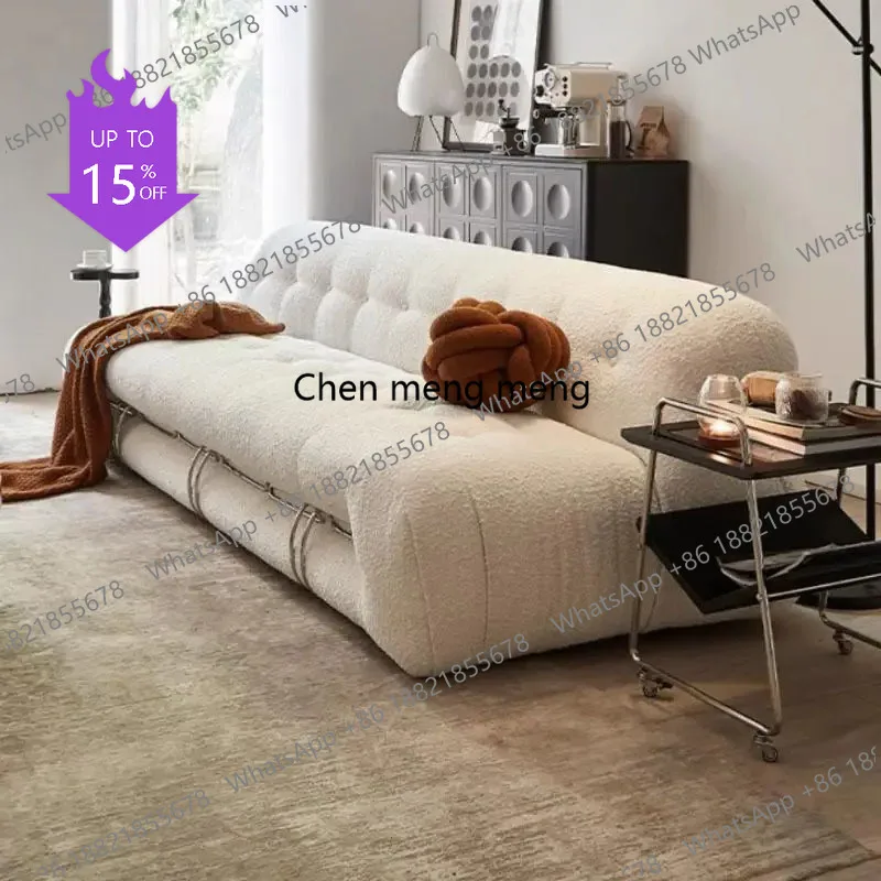 

M53 Creative Floor Living Room Sofas White Minimalist Cream Ergonomics Living Room Sofas Modern Luxury Sillon Cama