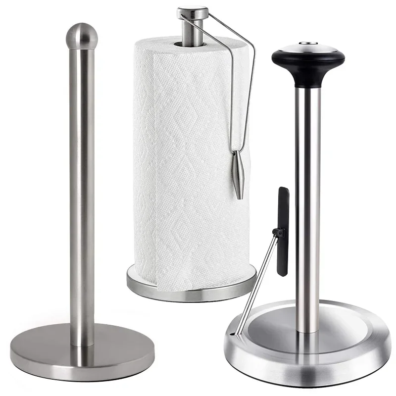 Three-dimensional Tissue Holder Cling Film Storage Toilet Paper Holder Stainless Steel Kitchen Roll Paper Minimalist