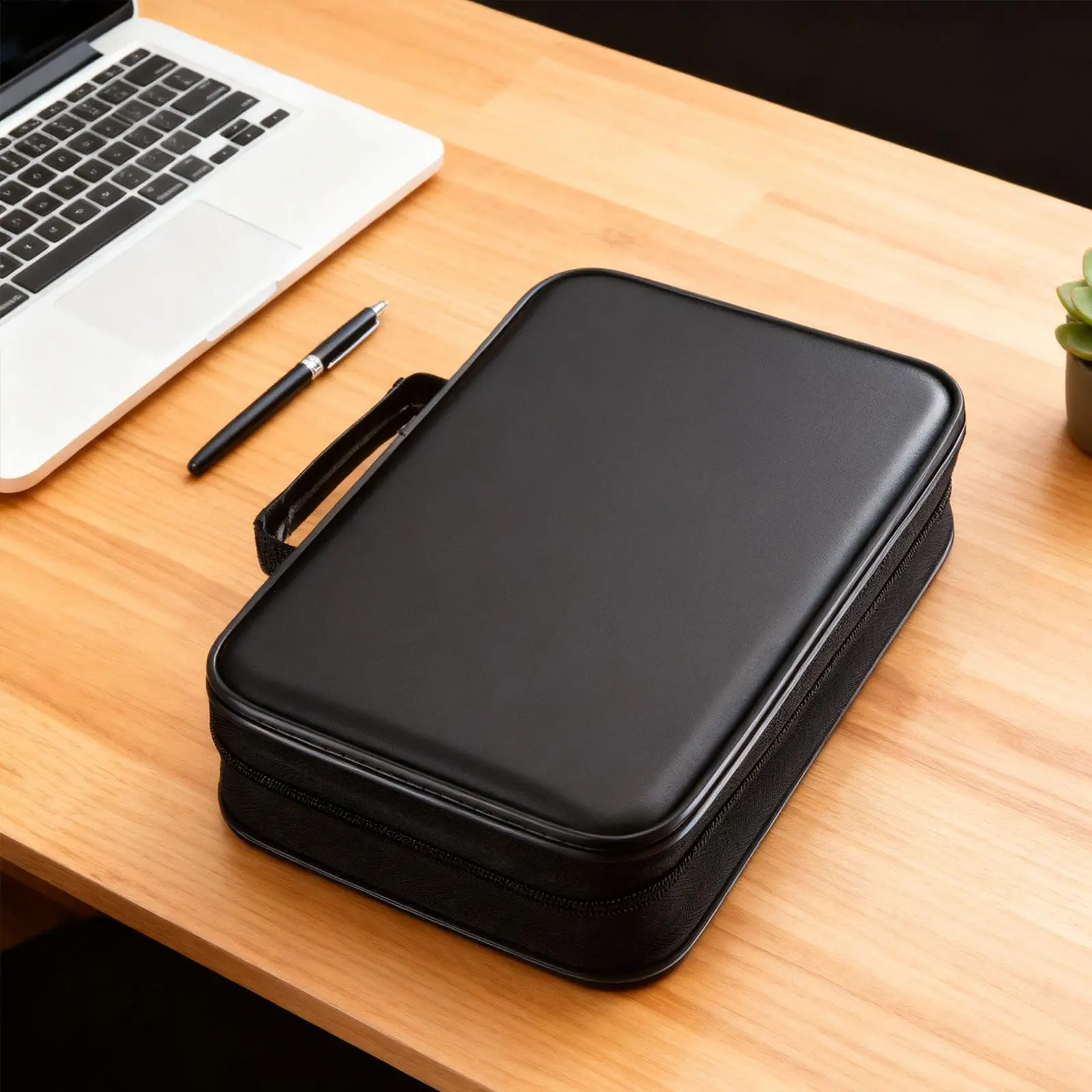 CD/DVD Case Holder, Portable with Handle Efficient CD Wallet Disc Organizer 96 Capacity Media Storage for Home Travel Office Car