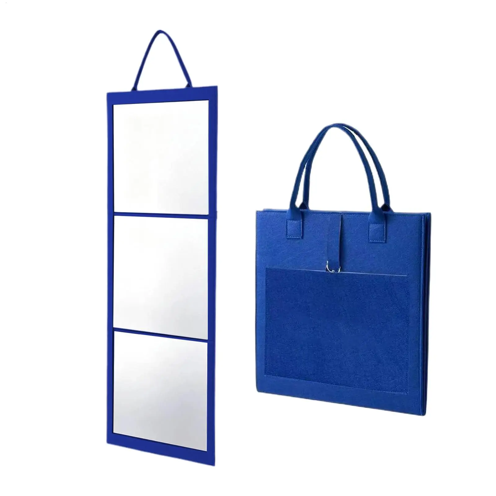 Mirror Full Length Hangable Shatterproof Folding Portable Looking-Glass 108x28cm Acrylic Wall Mirror for Door Wall Desktop