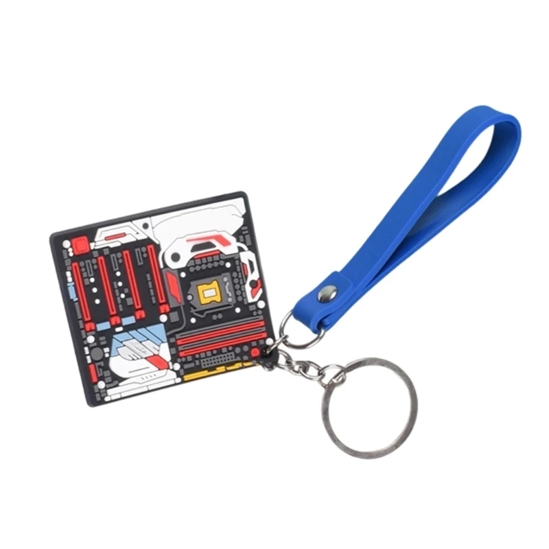 Computer Hardware Holder Keychain Bag Pendant Gift Circuit Board Metal Charm Pendant for Charm Machine Accessories