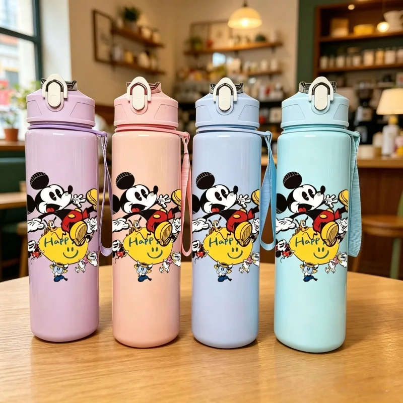 3D Printed Cartoon Pattern Water Bottle, Premium and Durable with Portable Carry Strap, Lightweight & Easy to Carry,Kids' Gift