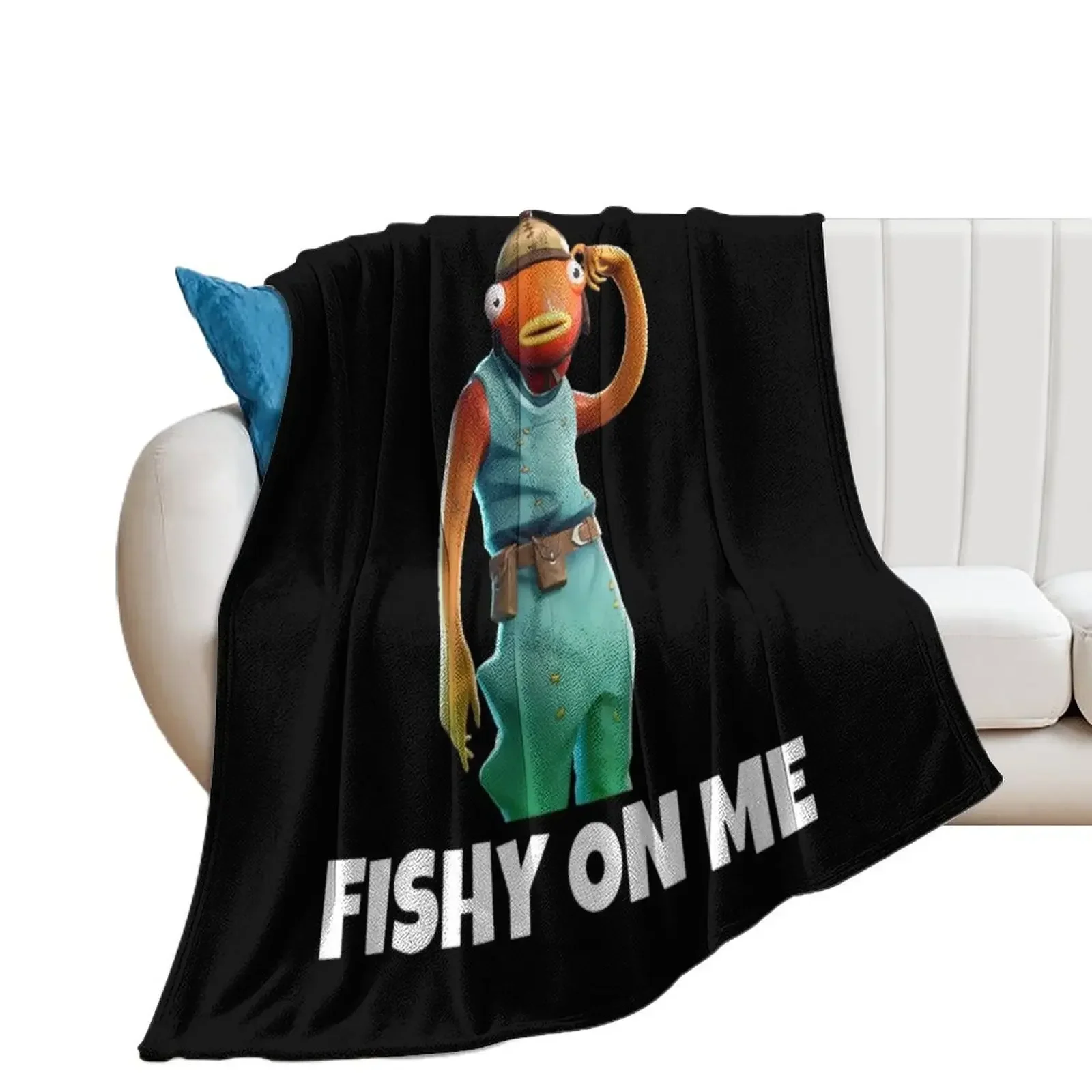 Fishy on me Throw Blanket Sofa Throw Decorative Throw Plaid Weighted Blankets