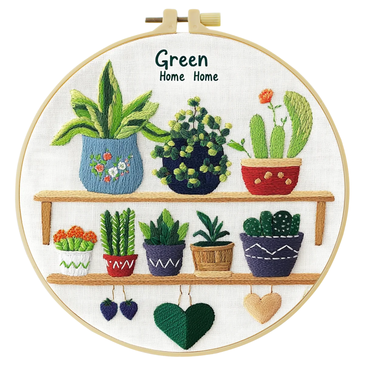 1 Stück 20X20CM/15X15CM 7,87/6,3 Zoll Stickerei-Starter-Kit DIY-Set Heimdekoration – Detail 5