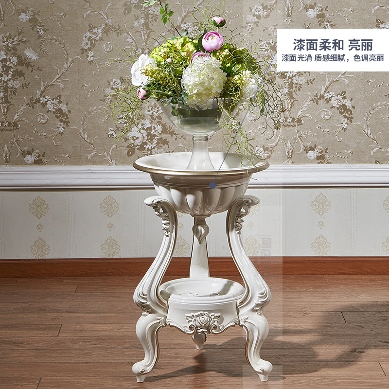 European flower stand Floor-to-ceiling flower pot stand Telephone table Balcony Living room Indoor phone Floor-to-ceiling flower