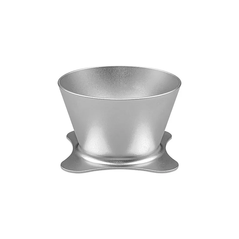 For V2 V3 Outdoor Hand-brewed Coffee Filter Cup, Frosted Silver-black Aluminum Alloy, Stainless Steel 304