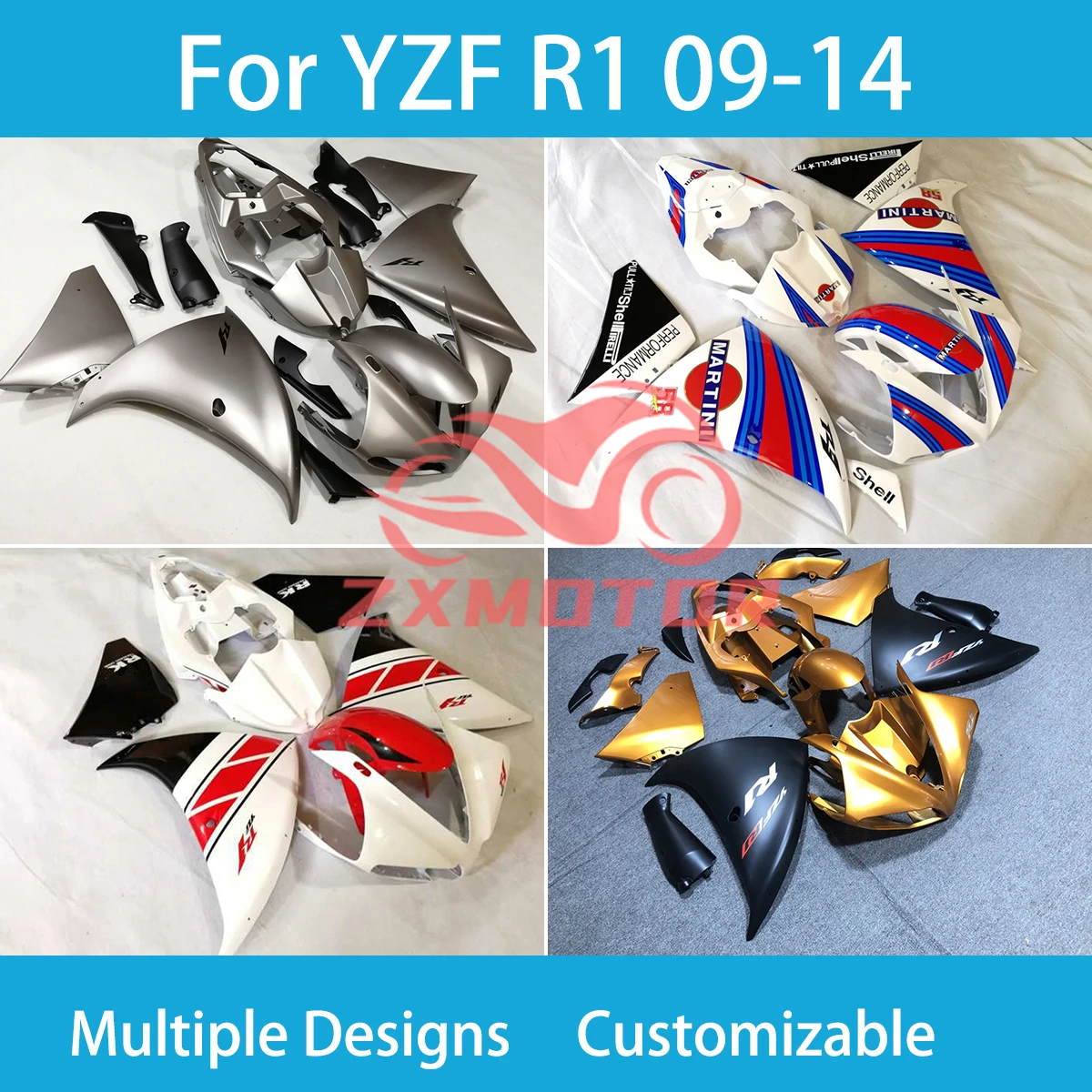 YZF R 1 09 10 11 12 13 14 Fairing Body Kit for Yamaha YZF R1 2009 2010 2011 2012 2013 2014 Motorcycle ABS Plastic Fairings