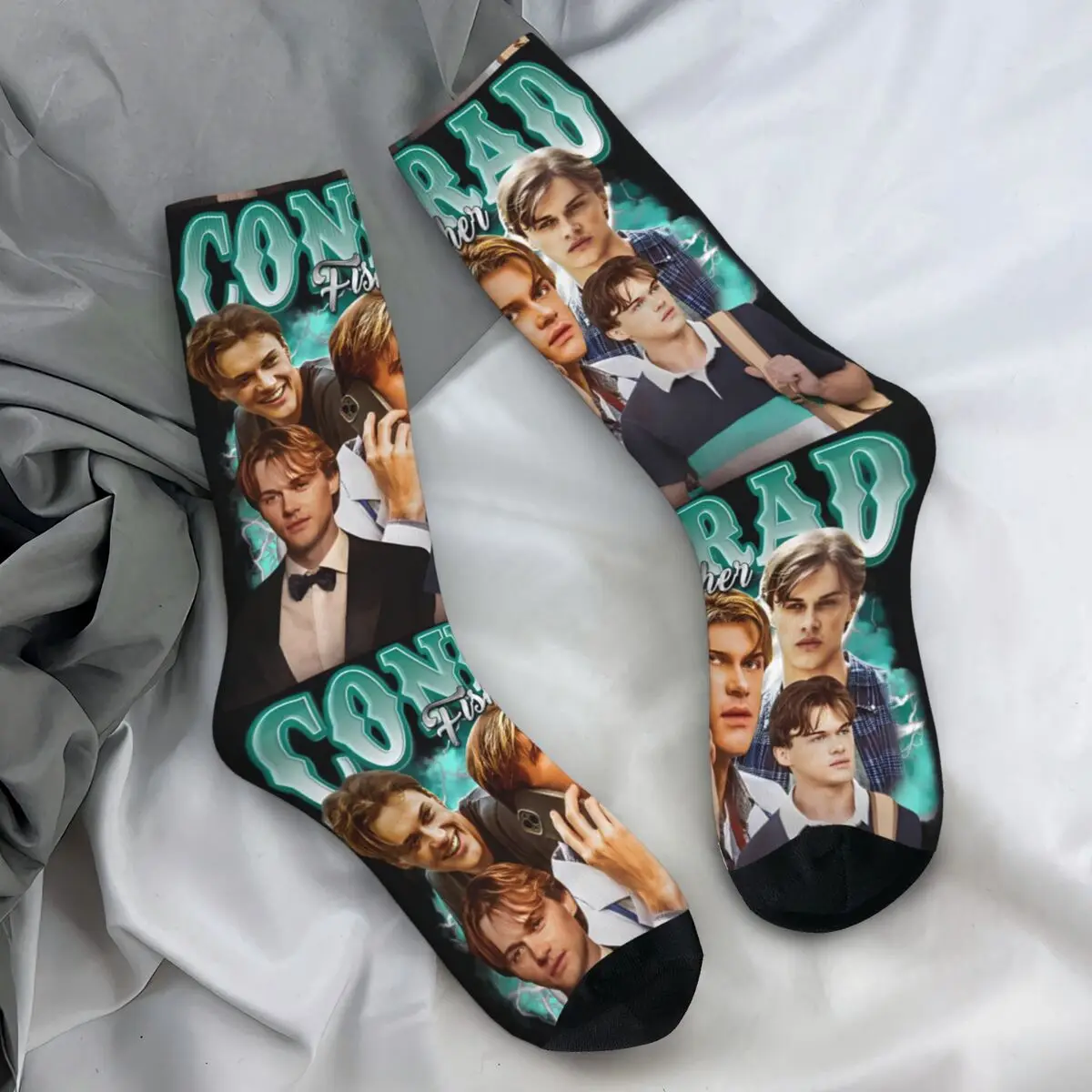 

Conrad Fisher Bootleg Socks The Summer I Turned Pretty Elegant Stockings Men Skateboard Socks Spring Pattern Anti Sweat Socks