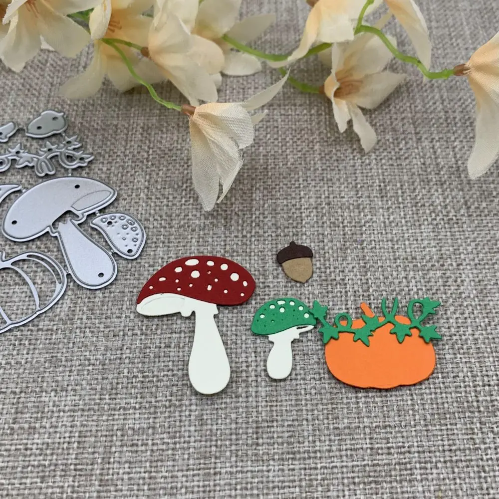 

Mushroom pumpkin tree Metal Cutting Dies Stencils For DIY Scrapbooking Decorative Handcraft Die Cutting Template Mold