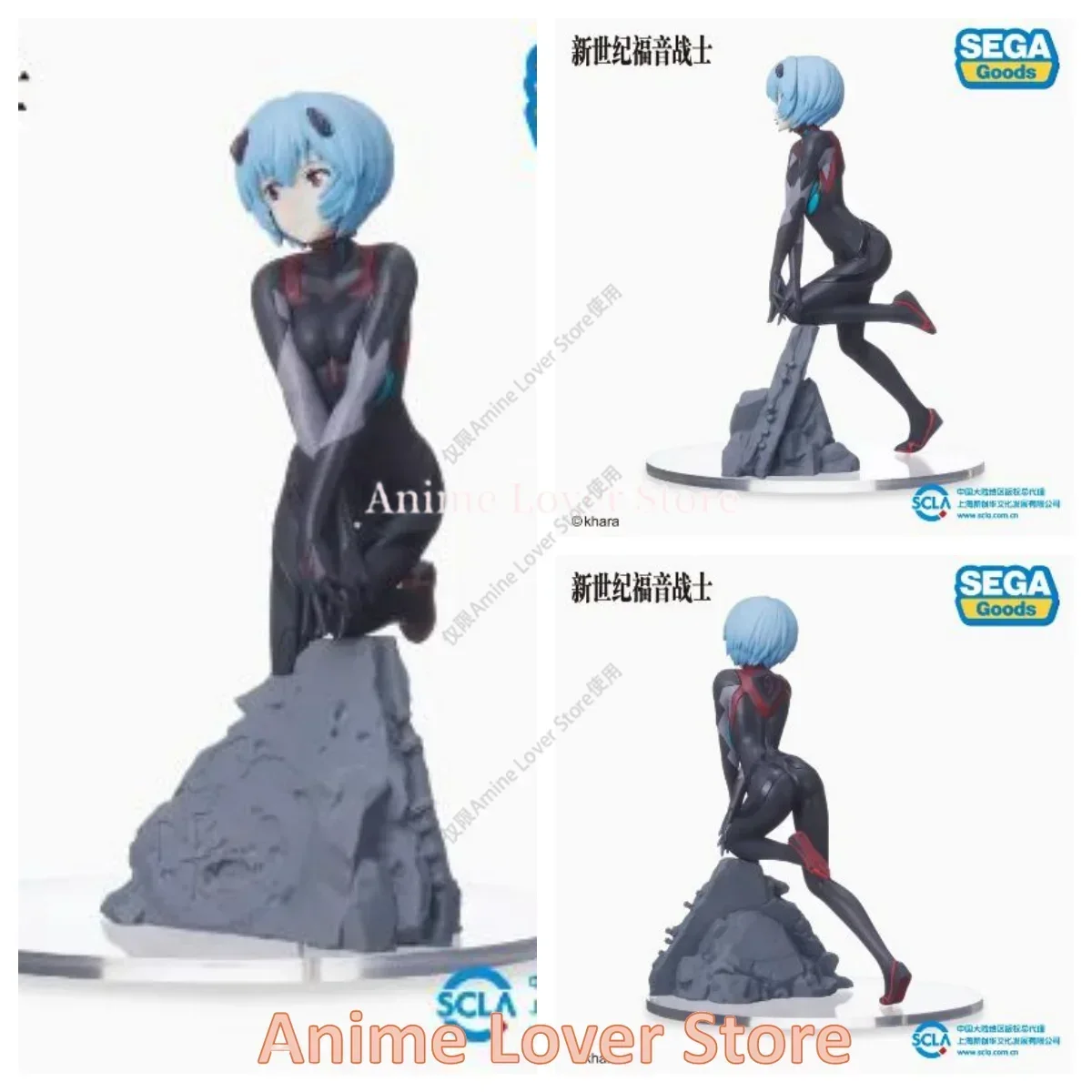 In Stock Original SeGa EVANGELION Anime Figure Asuka Ayanami Rei Makinami Mari Illust Collectible Model Ornaments