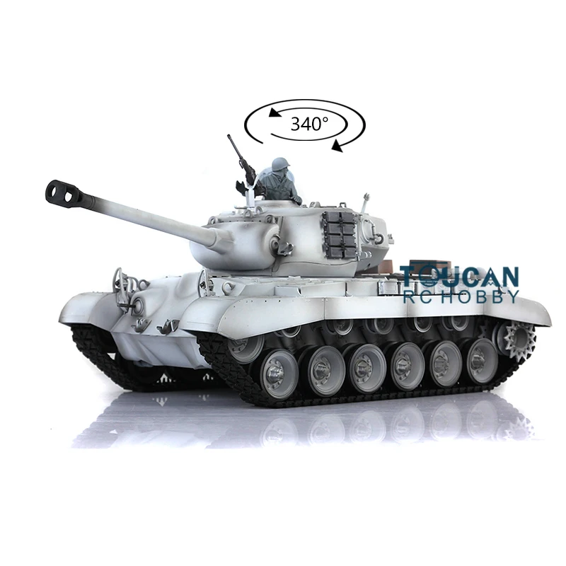 Heng Long 1/16 Schaal Sneeuw 7.0 Plastic Ver Usa M26 Pershing Rtr Rc Tank Model 3838 Bb Schieten Roken Unit speaker Speelgoed TH17312