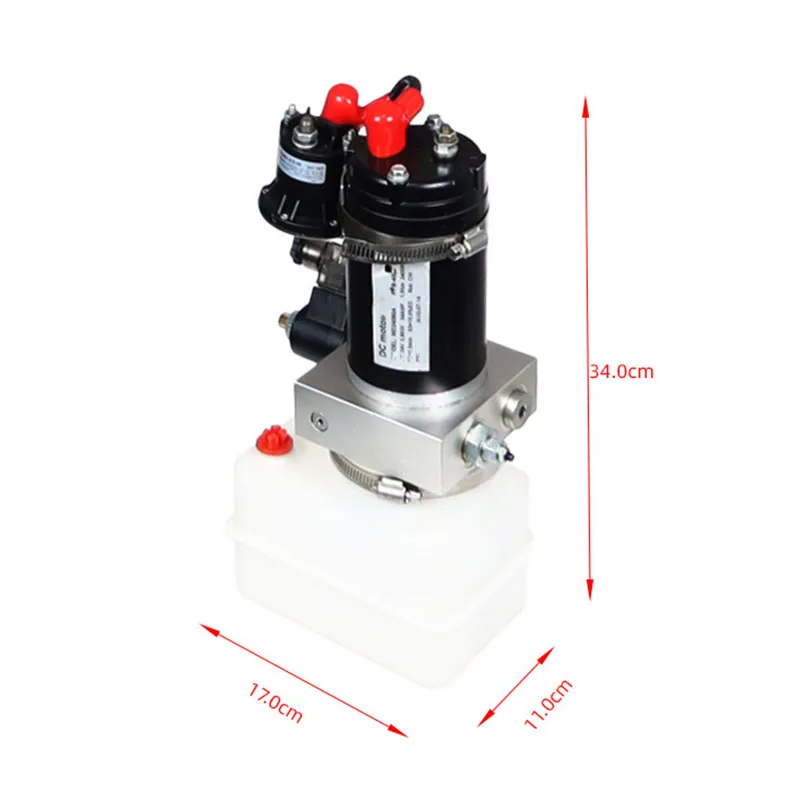 0.8KW Tray Truck Hydraulic Power Unit Assembly DC 24V Motor Suitable For RV Trailer Hydraulic System