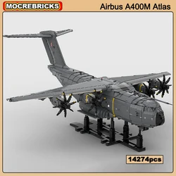 MOC-156307 UCS Airbus A400M AtlasAerial Refueling Plane Building Blocks Military Transport Aircraft Technology Bricks Toy Sets