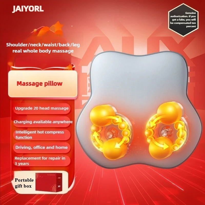 

Electric Cervical Massager Wireless Full Body Neck and Shoulder Massage Pillow Kneading Heat Compress Waist Back Legs Abdomen