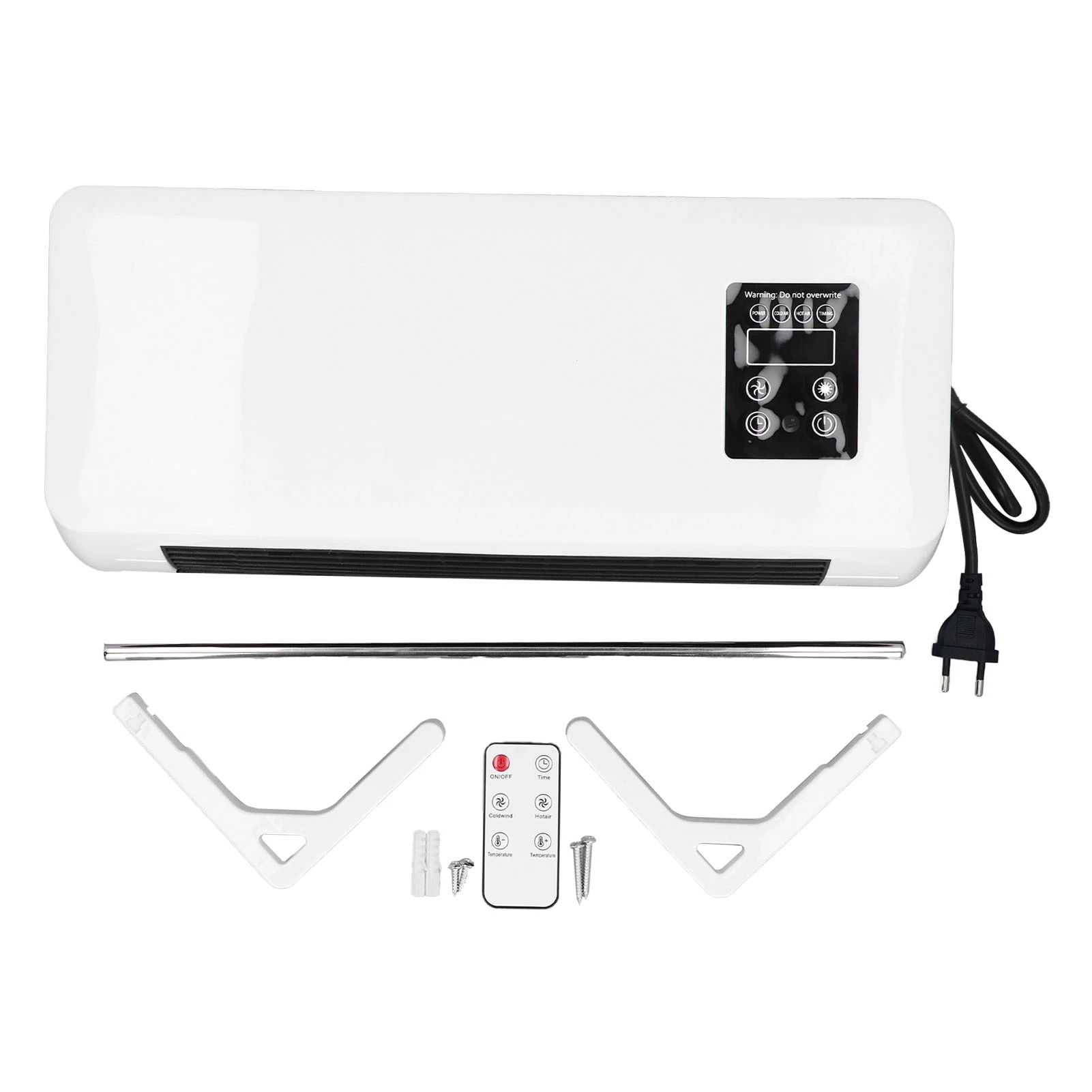 Wall Mounted Conditioner Heater Adjustable Two Modes Portable Touch Screen Wall Mounted Conditioner Heater for Office Bedroom