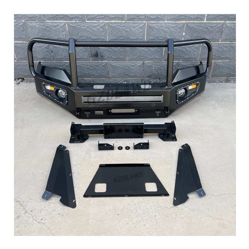 New Heavy Steel Front Winch Bumper for Maxus T60/T70 2017-2021 4x4 Bull Bar-Black Powder Coated Bolt-On