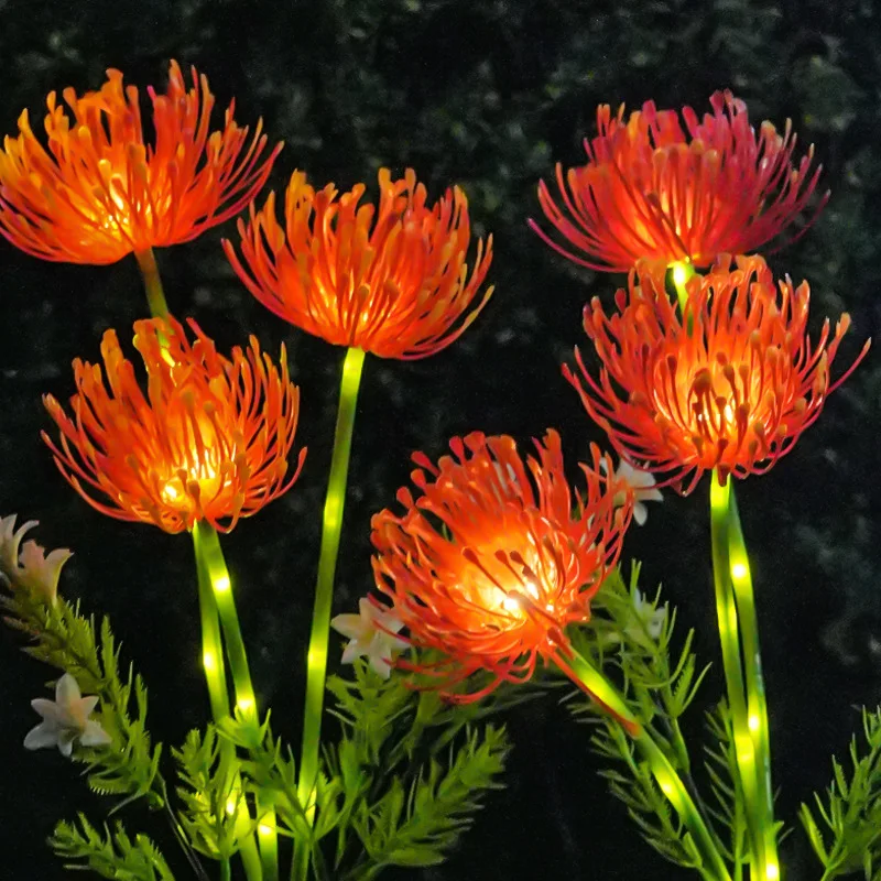 Bruiloftsfeest Vakantie Tuindecoratie Simulatieplanten Buiten Zomer Tuinverlichting voor Solar LED Gazonlamp Eeuwige bloem