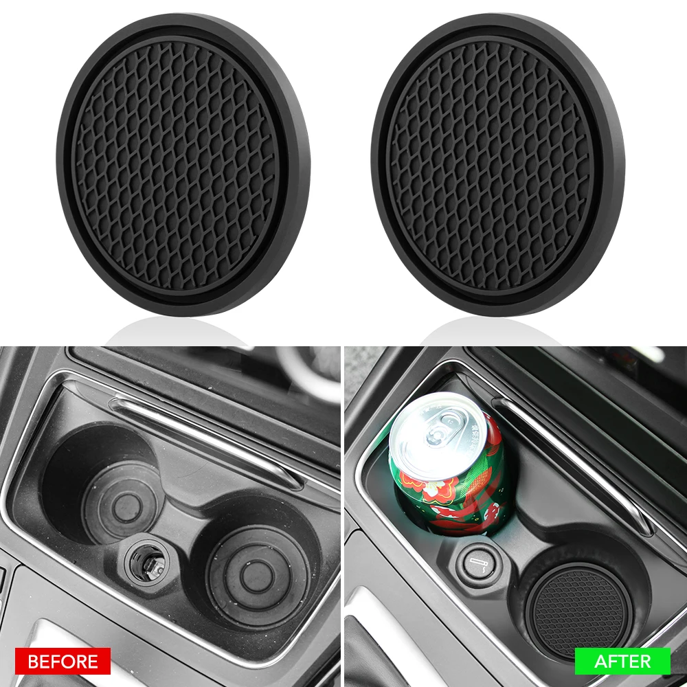 2pcs/set Car Cup Holder Anti Slip Insert Coasters Pads Interior Accessories for Fiat 500 Punto Panda Bravo