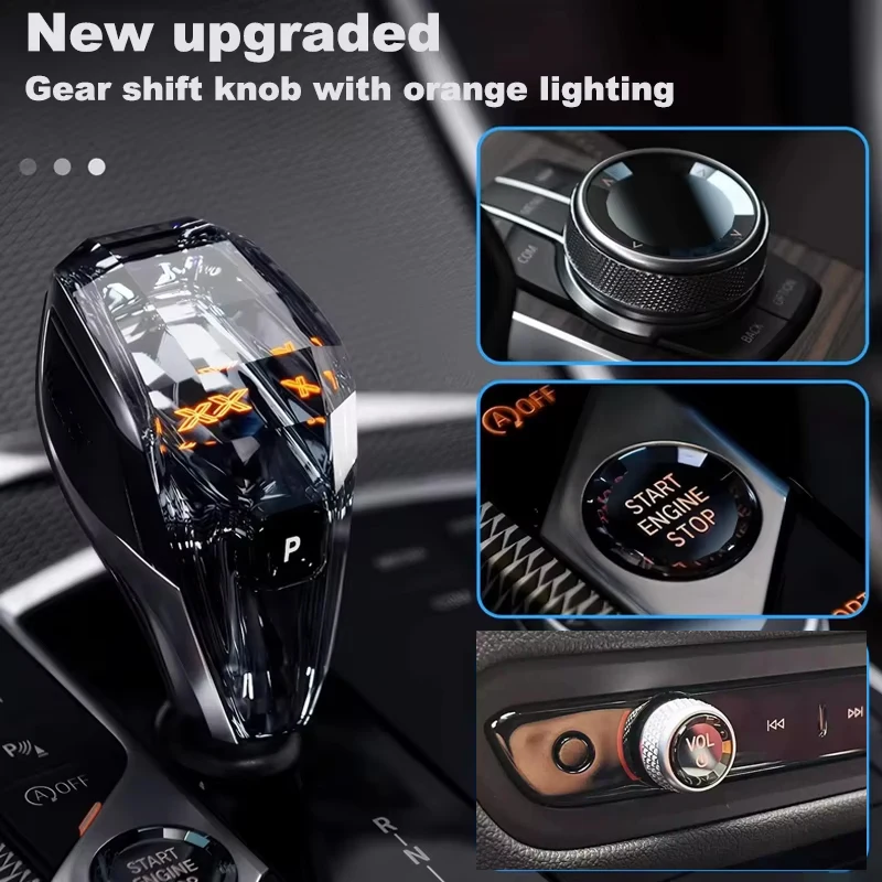 Versão Atualizada do Botão de Câmbio de Cristal LHD para BMW Série 3 G20 G21 G28 X6 G06 X7G07 Ix3 G08 I4 G26 X5 G05 Conjunto de 4 Peças