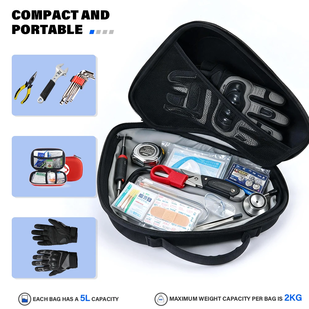 For R1300GS ADV R 1300 GS Adventure 2024 2025 2026 Motorcycle Tank Side Case Radiator Cowl Bag Fairing Tool Bag Waterproof Bags