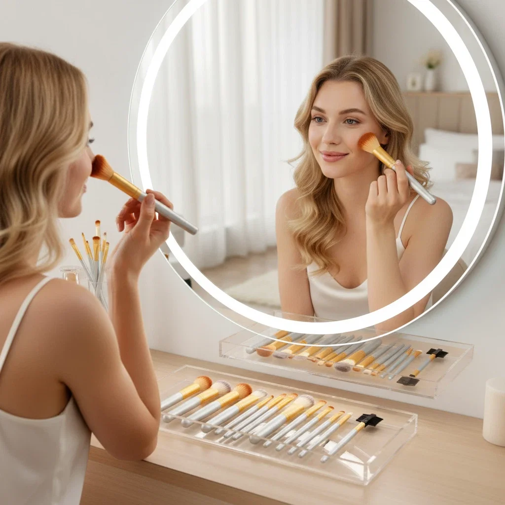 مجموعة فرش مكياج مكونة من 13 قطعة من فرش مكياج الشعر الاصطناعية الناعمة وأحمر الخدود وظلال العيون وأدوات مكياج التجميل #1